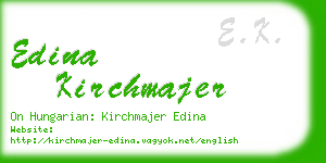 edina kirchmajer business card